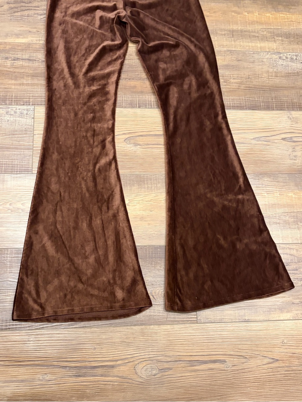 EARTHBOUND trading Co. Brown Velvet corduroy Flare stretch Pants - Picture 11 of 12